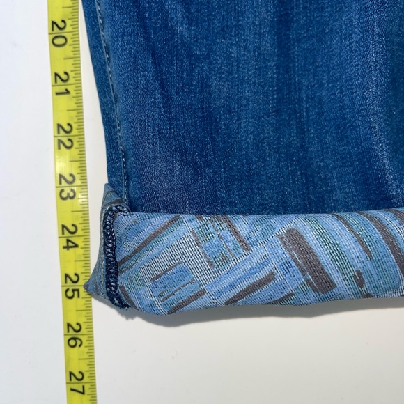 NYDJ Medium Wash High Rise Cuffed Cropped Girlfriend Jeans Size 16W - Picture 10 of 13